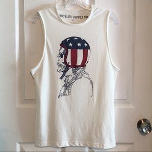 NWOT Mossimo Biker Skull Muscle Tee